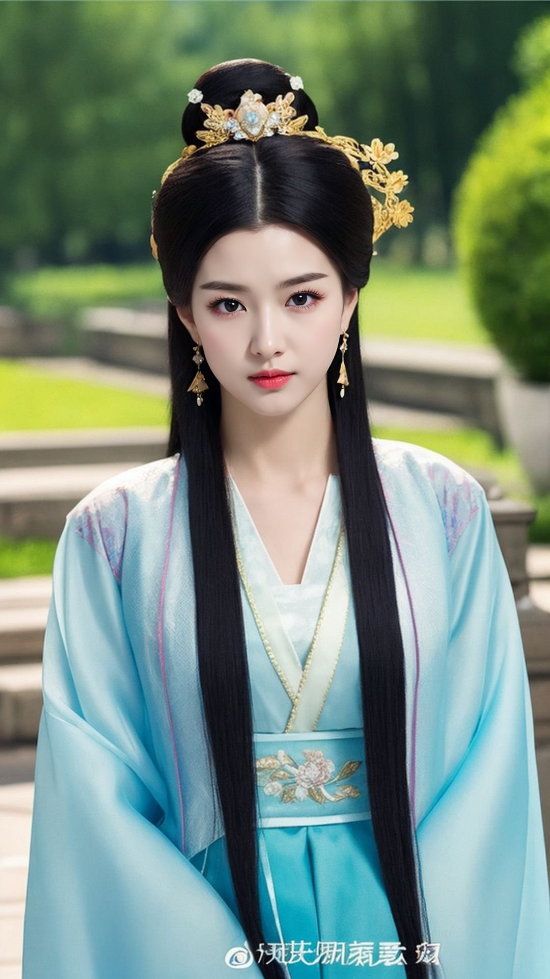 fairy hanfu, 1girl, solo, long hair, looking at viewer, black hair, hair ornament, jewelry, upper body, earrings, black eyes, chinese clothes, realistic, chinese text, hanfu, tienhiep, Hanfu<lora:tienHiep3-fMix_v1:0.7> <lora:lily3_fMix_v1:0.1> <lora:honglian21-fantasyMix_v1:0.1>