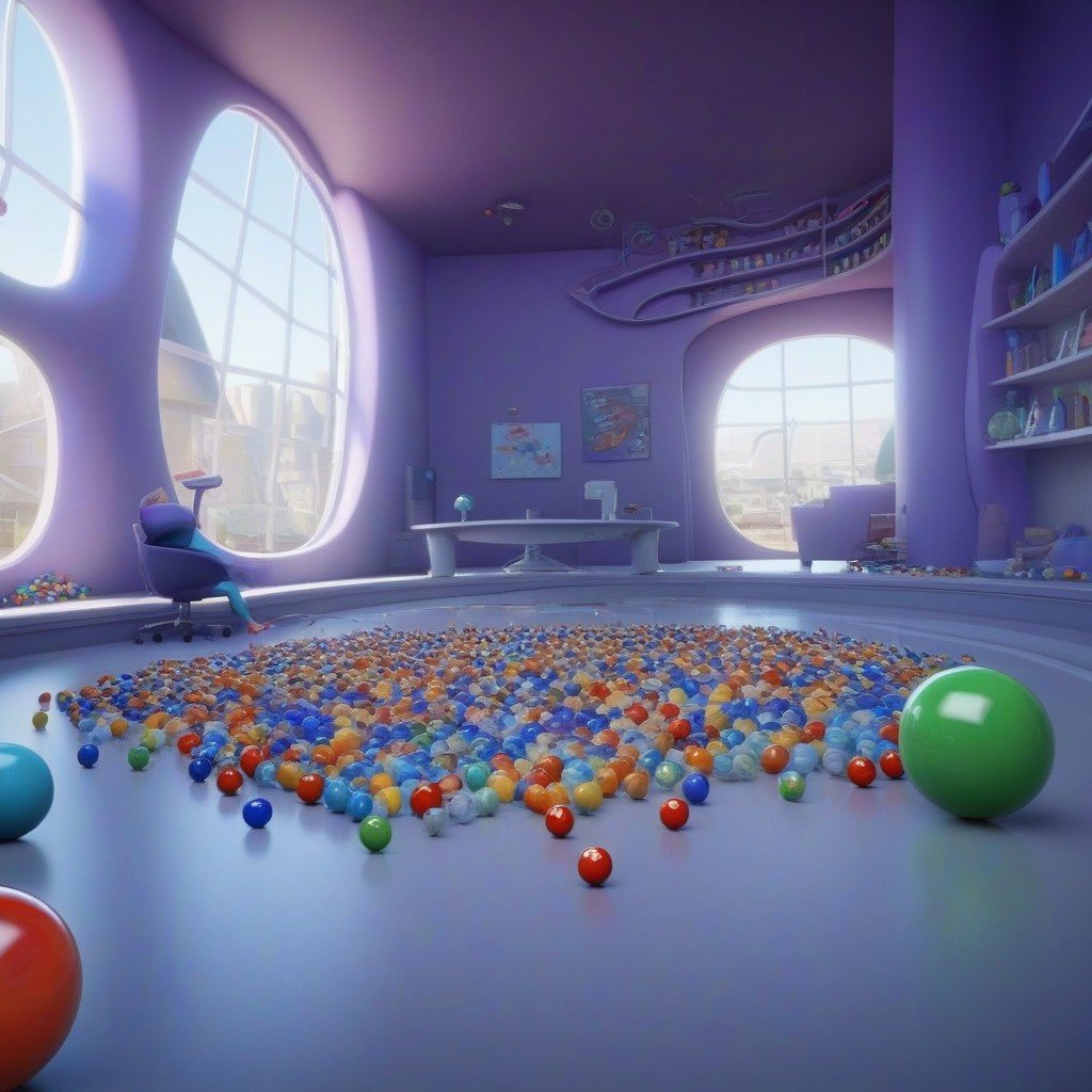 (Headquarters, Marbles), Pixar, (3D, 2D),Headquarters