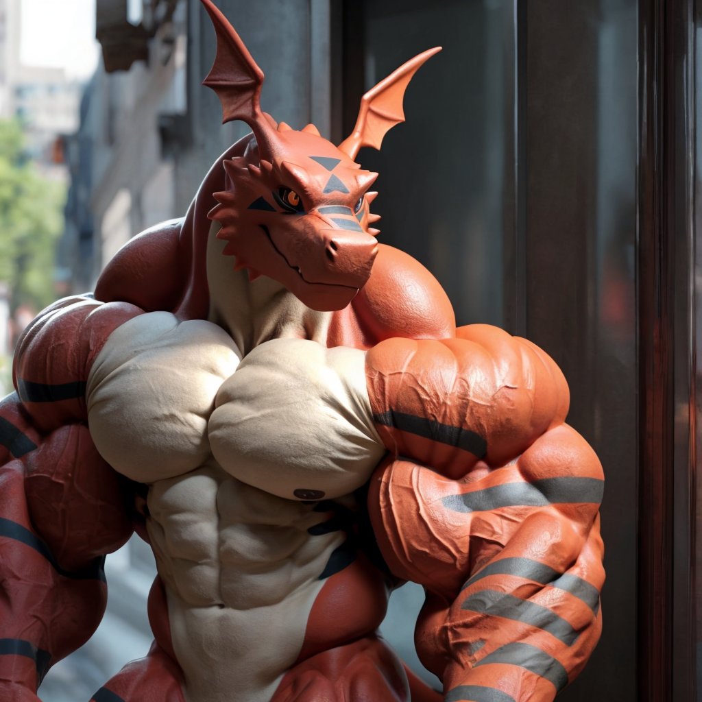 guilmon, hyper muscles, BREAK,