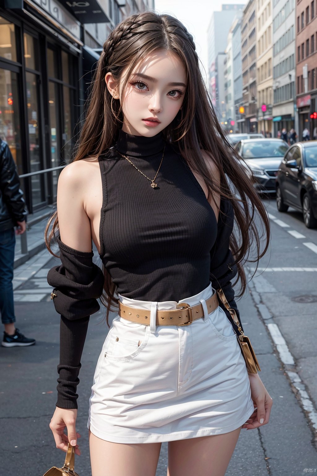 masterpiece,best quality,1 girl,solo,ultra detailed,waist up,long hair,fashionable accessories,street wear,<lora:more_details:0.4>,<lora:888:0>,