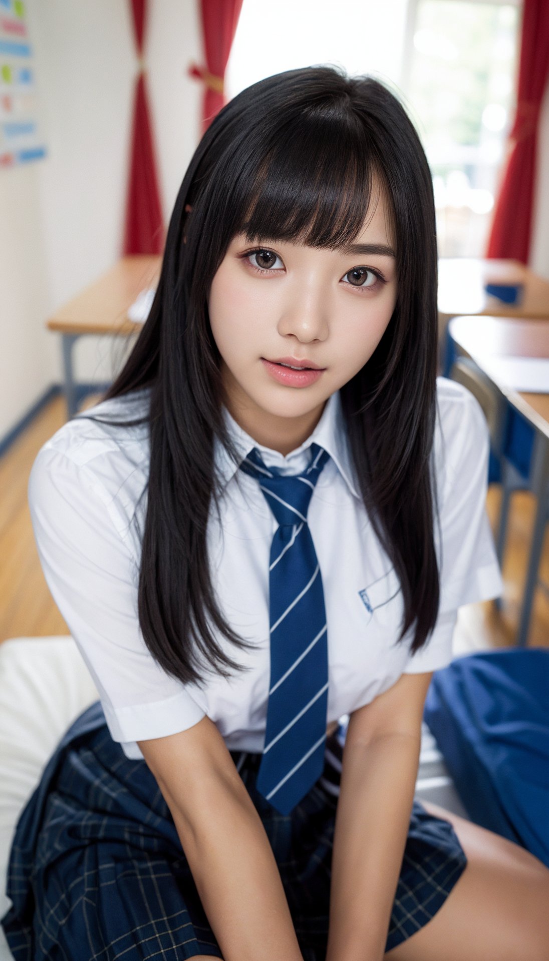 (best quality, masterpiece:1.2), ultra detailed,(photo realistic:1.4),1girl,school uniform,cute_jk,<lora:Cute JK_v1:0.5>