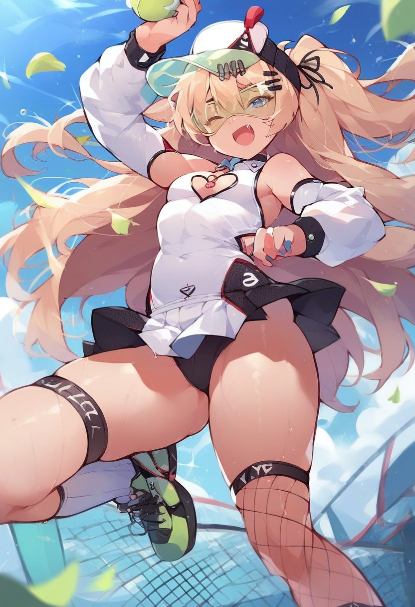 <lora:Bache_from_Azur_Lane:1> bache tenis version, score_9, score_8_up, score_7_up, score_6_up, score_5_up, score_4_up, hd, (ultra hd quality details), 8K, 2d illustration