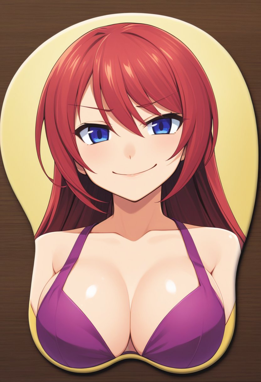 mousepadmedium, upper body, solo, 1girl, smug, looking at viewer, breasts <lora:concept_mousepad_animagineXL:1>