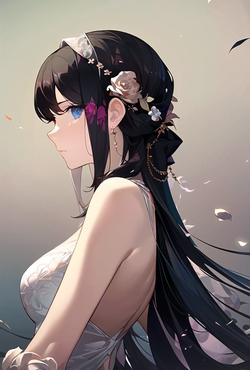 (masterpiece, top quality, best quality, official art, beautiful and aesthetic:1.2),(1girl),extreme detailed,colorful,highest detailed,flower,dress 