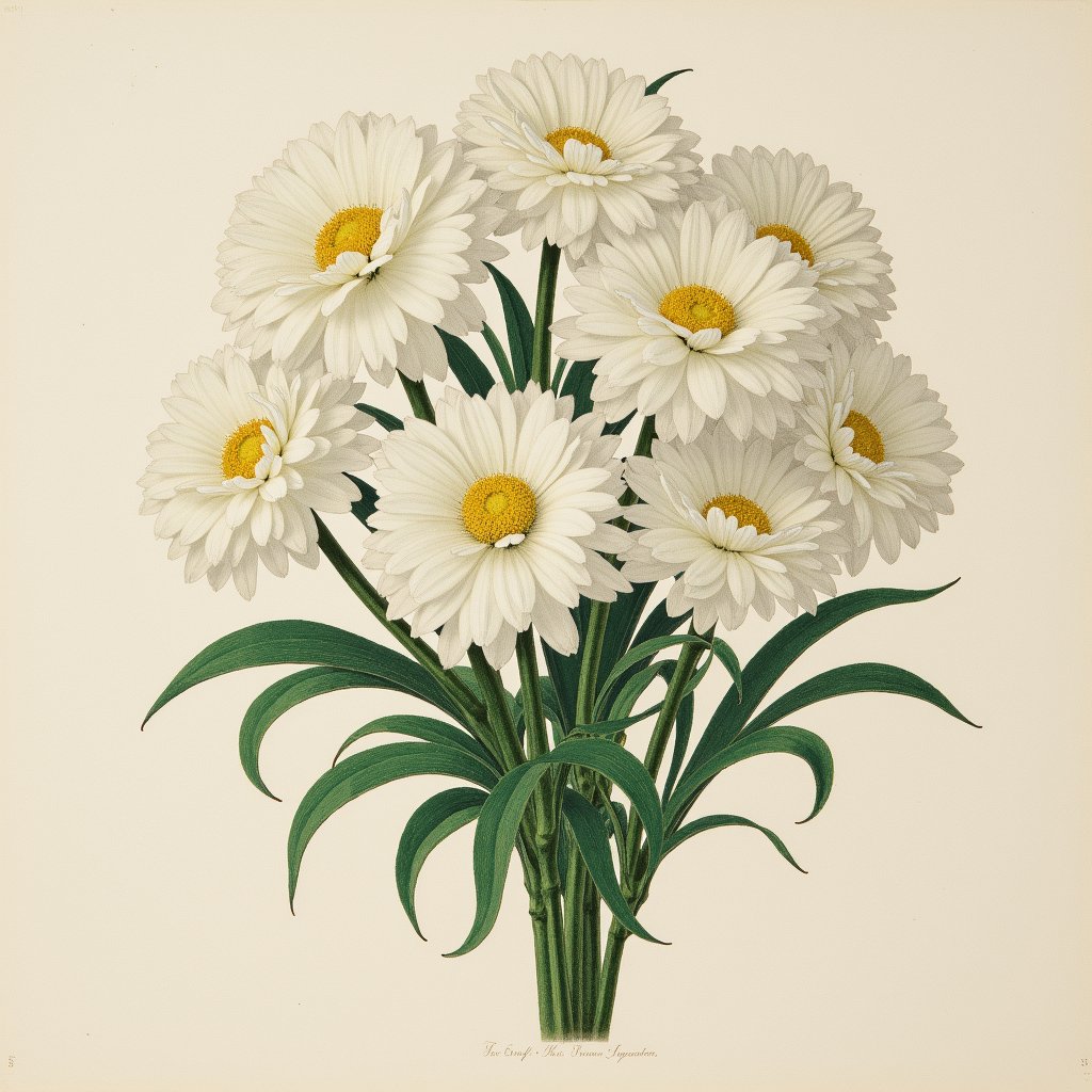 there is a drawing of a bunch of white flowers on a table, paper chrysanthemums, chrysanthemums, chrysanthemum and hyacinth, chrysanthemum, Charles Maurice Detmold, flower artworks society, botanical print, botanical art, chrysanthemum and tulips, botanical artwork, botanical illustration, botanical drawing, Ditlev Blunck, a painting of white silver, depicting a flower, coloured lithograph engraving, large white border, John Blanche, botanical poster, 1900 illustration artwork, lithograph print, botanical herbarium paper, Annie Abernethie Pirie Quibell, art of émile eisman-semenowsky, Earnst Haeckel, delicate garden on paper, style of john blanche, Mary Moser, carnation, Charlotte Nasmyth, herbarium page, white tracing