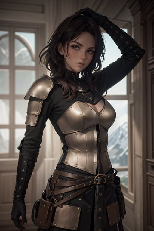 <lora:HXarmour_061:0.8>,mountain,__pose,hxarmour,1girl,(__color__ leather armour:1.3),ultra-detailed,extremely delicate and beautiful,(by exquisite colors block),masterpiece,best quality,unreal engine 5 rendering,movie light,movie lens,movie special effects,detailed details,HDR,UHD,8K,CG wallpaper,