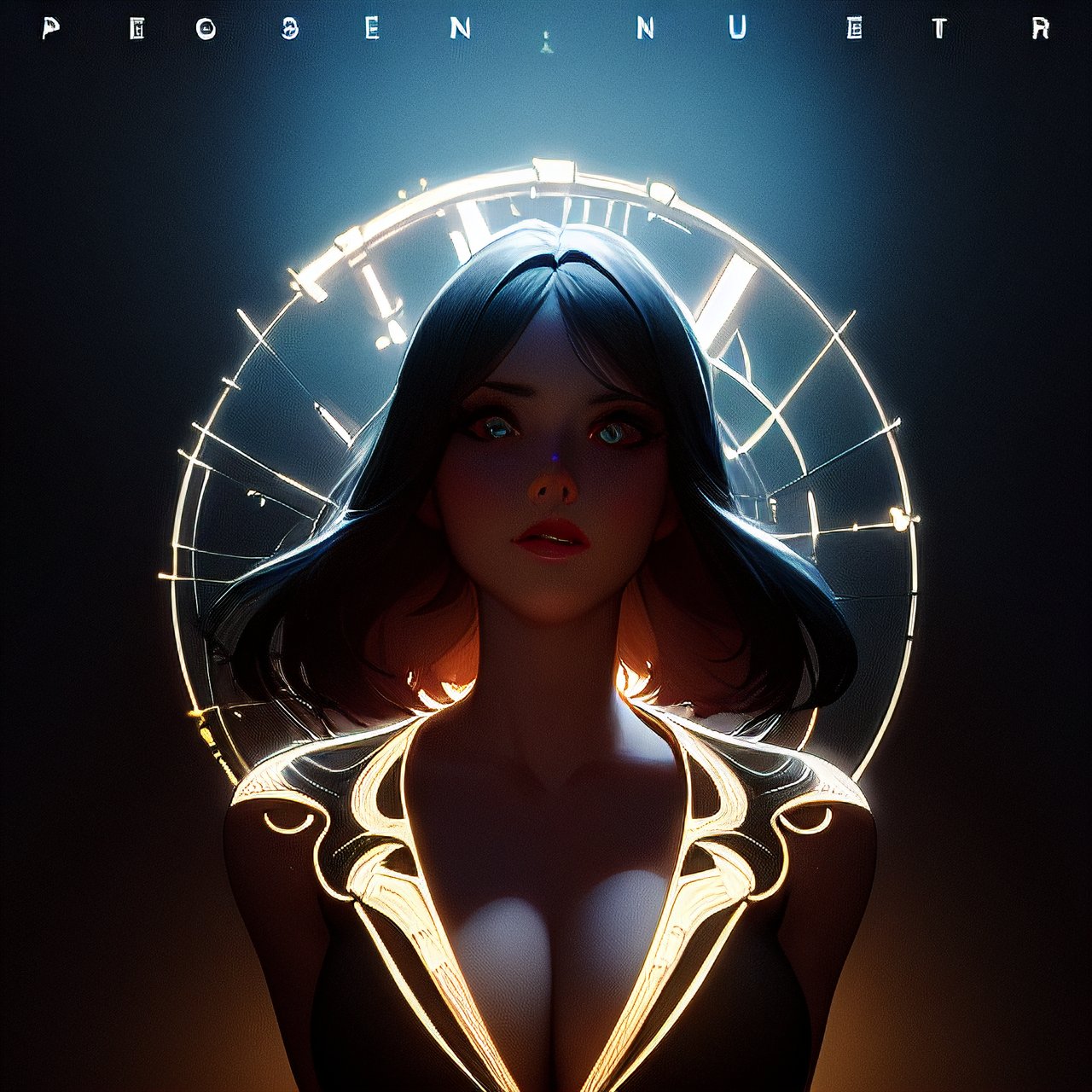 (masterpiece,  best quality,)  (ultra-detailed), a beautiful woman in the dark with neon lights,a neon poster featuring a woman,in the style of rob hefferan,neon art nouveau,conceptual light sculptures,peter coulson,silhouette lighting,uhd image,slender,