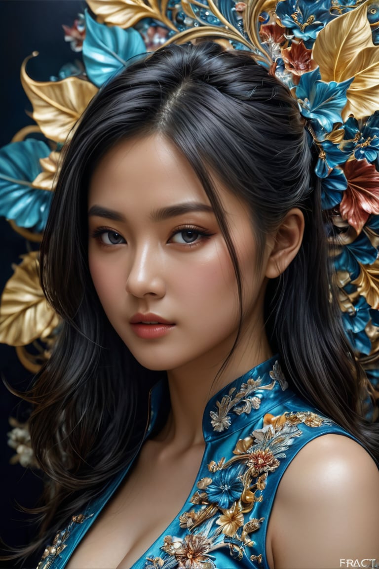 (masterpiece, top quality, best quality, official art, beautiful and aesthetic:1.2), (1girl), extreme detailed,(fractal art:1.3),colorful,highest detailed oil painting,Surrealism,asian girl,masterpiece Soft face, Asian girl, sharp face