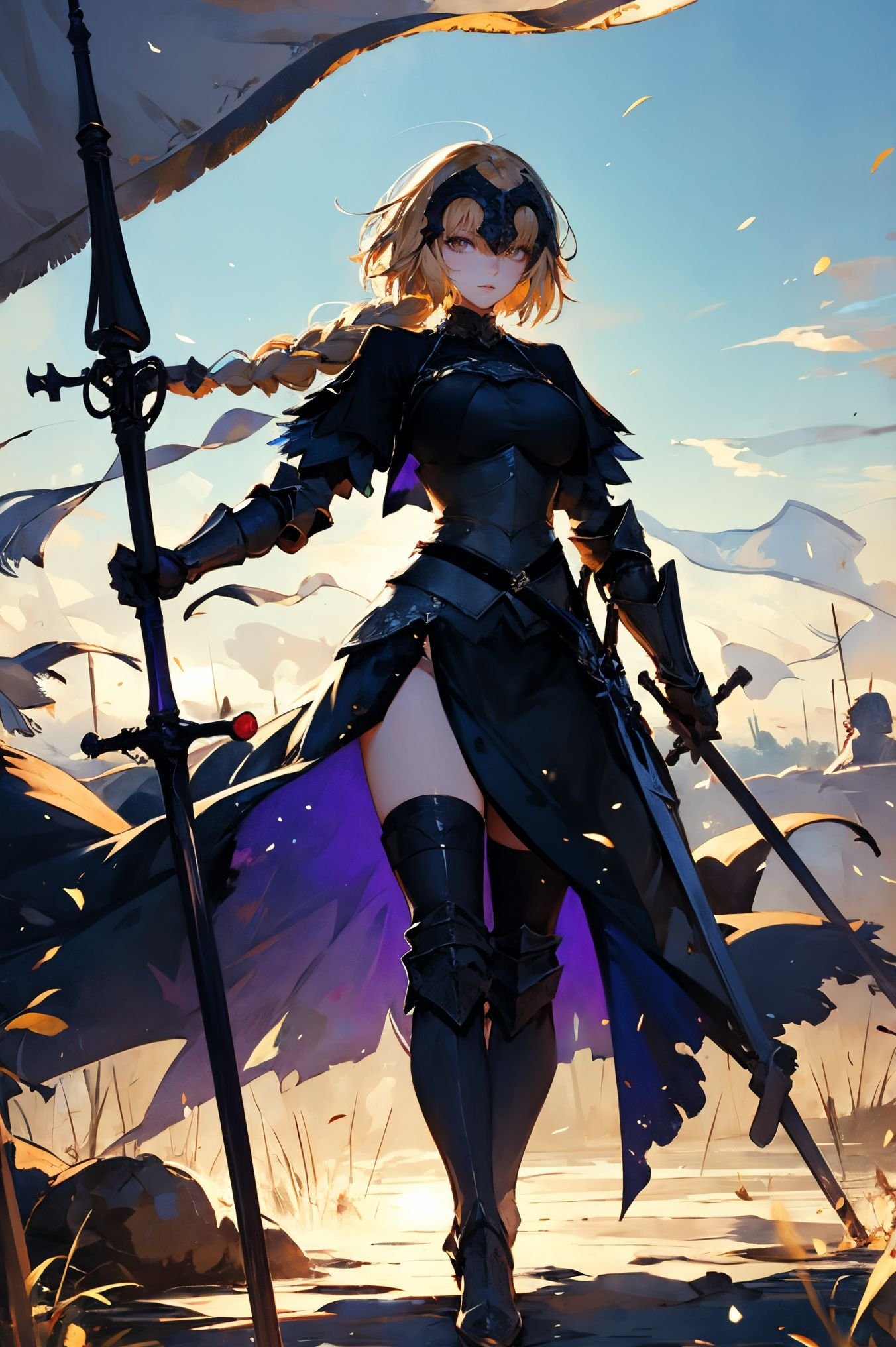 xuer Jeanne D Arc,<lora:绪儿-黑贞德 xuer Jeanne D Arc:0.8>,