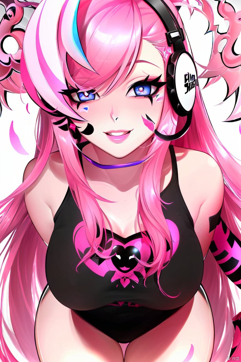 fluffy hair,long floating hair,(super long hair),shiny pink hair,shiny hair,1 girl,alone,long hair,blue eyes,(pink hair),pink hair,looking at the audience,smiling,make-up face prints,purple hair,colored hair,thighs,outdoors,full body ((masterpiece)),(((best quality))),((ultra-detailed)),((illustration)),A lot of waving glow sticks,Stage,Concert,(solo),1 girl,((singing)),headset,(leaning_forward:1.2),(arms_behind_back),((extremely_detailed_eyes_and_face)),colorful,Tokyo Dome,ray tracing,(disheveled hair),cherry_blossoms,petals,Flying notes,saibo<lora:EMS-380362-EMS:1.000000>