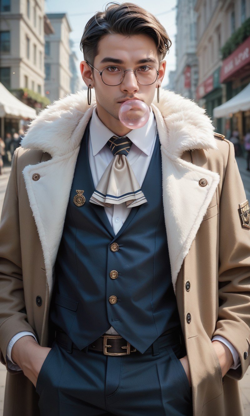 score_9, score_8_up, score_7_up, 4k, best quality, ultra high res, masterpiece, Crocodile, male, solo, male focus, ascot, coat on shoulders, cigar, smoking, shirt, long sleeves, vest, coat, fur trim, jewelry, earrings, pants, ring, <lora:Crocodile_One_Piece-15:0.7> score_9, score_8_up, score_7_up, score_9, score_8_up, score_7_up, best quality, masterpiece,realistic,RAW Photo, DSLR BREAK(kkw-ph1:0.9) BREAKhalf body portrait of a young 20yo woman, black hair, wearing a summer dress BREAKdetailed, blowing bubble gum, translucent purple bubble gum <lora:Bubble Gum:0.55>, professional colorgraded