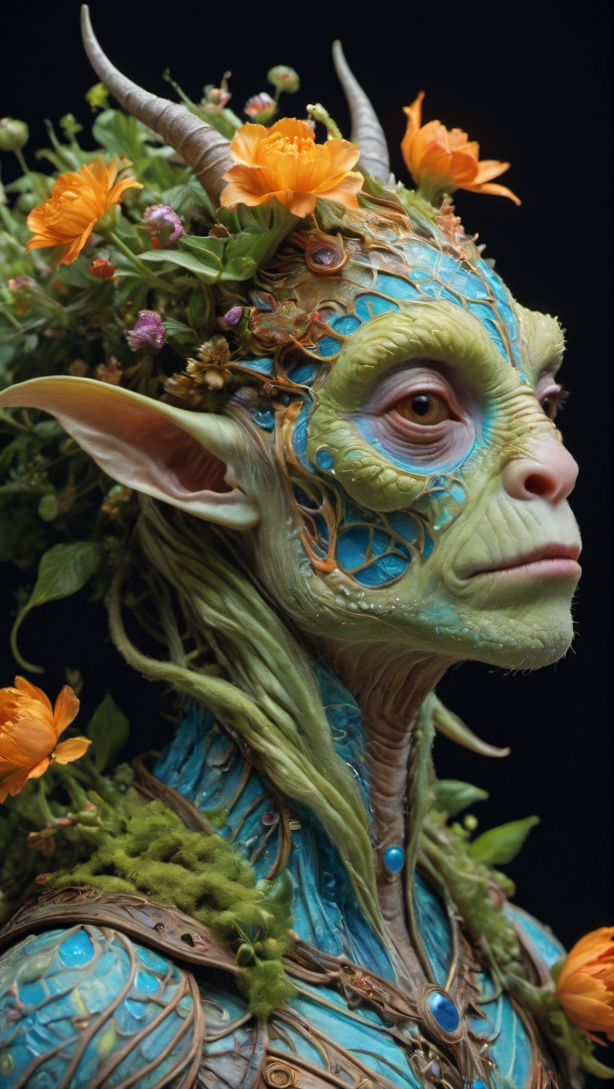 XCYP Fantasy Creatures,fluorescent,luminescent dust,fluorescent dust,fluorescent spray paint,fluorescent particles,dust,movie stills of blooming majestic flowers,photo-level realism,100mm f/2.8 macro lens,Ultra HD,ultra-realistic. Real skin,ultra-detailed,sharp picture quality,32K.,