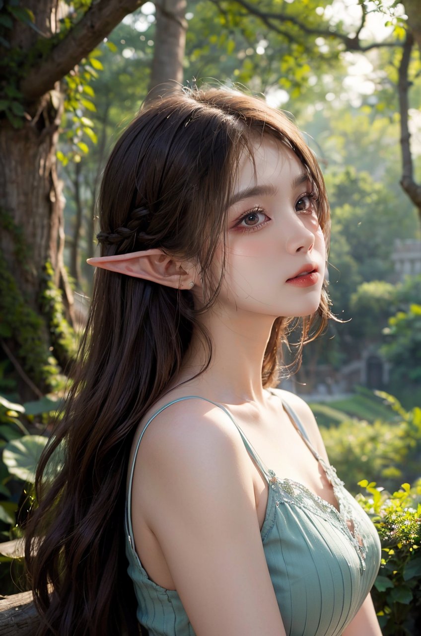 era elf,(giant elves sit on the treetops:1.2),enchanting beauty,(fantasy),(elf mother tree),(world tree),ethereal glow,pointed ears,delicate facial features,long elegant hair,mystical ambiance,soft lighting,tranquil expression,harmonious with nature,subtle magical elements,serene,dreamlike quality,pastel colors,(castle), RAW photo, (masterpiece:1.3), (high quality:1.4), (intricate, high detail:1.2), realistic,<lora:Asian GF Mix v2.7.b:1><lora:Asian GF Mix v2.7.b:1><lora:Asian GF Mix v2.7.b:1><lora:Asian GF Mix v2.7.b:1>