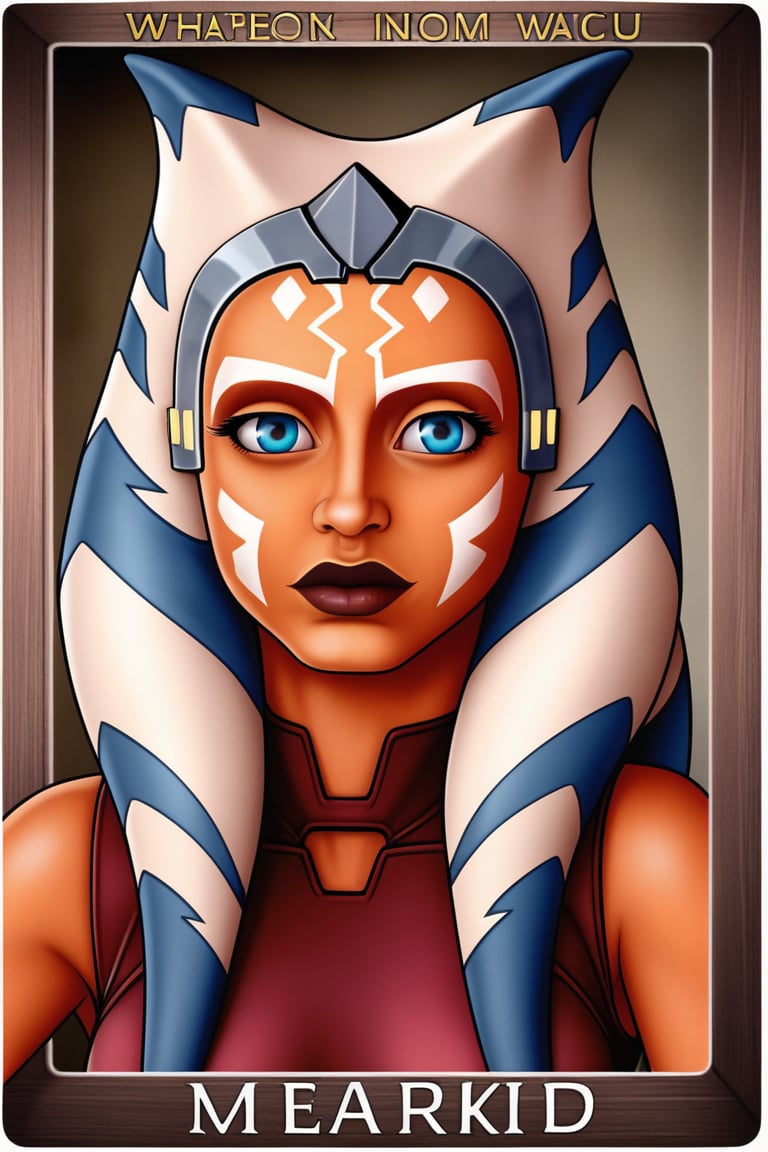 1 girl, Ahsoka Tano, half body portrait,movie shoot, cartoon,poster, 