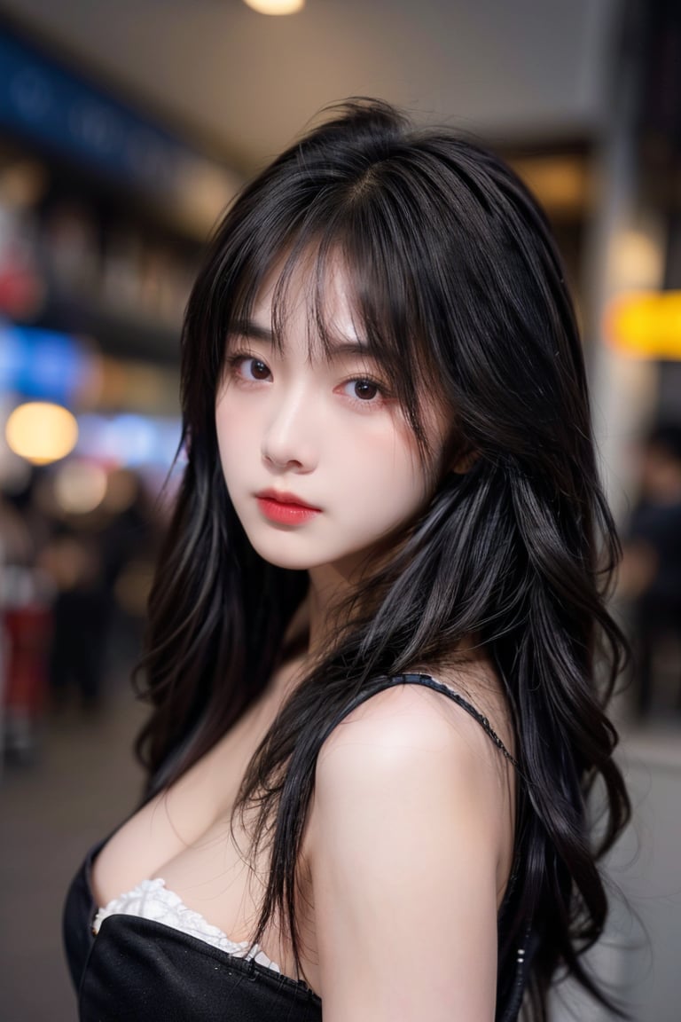 1girl,  solo,  long hair,  looking at viewer,  bangs,  black hair,  upper body,  blurry,  black eyes,  lips,  blurry background,  realistic, dreamgirl,<lora:EMS-179-EMS:0.800000>,<lora:EMS-12177-EMS:0.800000>,<lora:EMS-52872-EMS:0.800000>