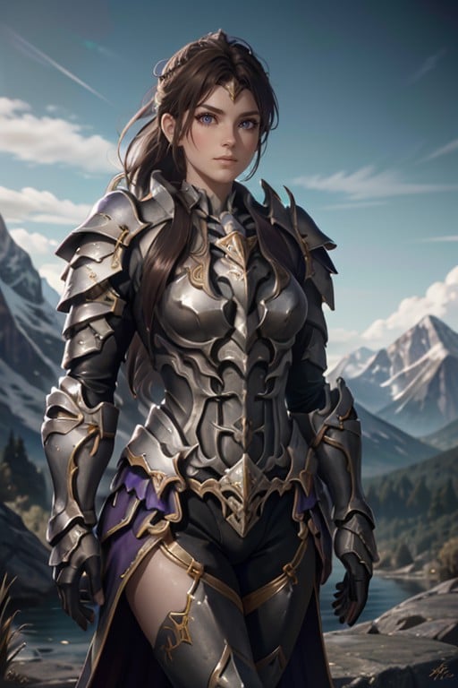 <lora:HXarmour_079:0.7>,mountain,relaxing pose,, hxarmour,1girl,(purple armour:1.3),, ultra-detailed,extremely delicate and beautiful,(by exquisite colors block),masterpiece,best quality,unreal engine 5 rendering,movie light,movie lens,movie special effects,detailed details,HDR,UHD,8K,CG wallpaper,