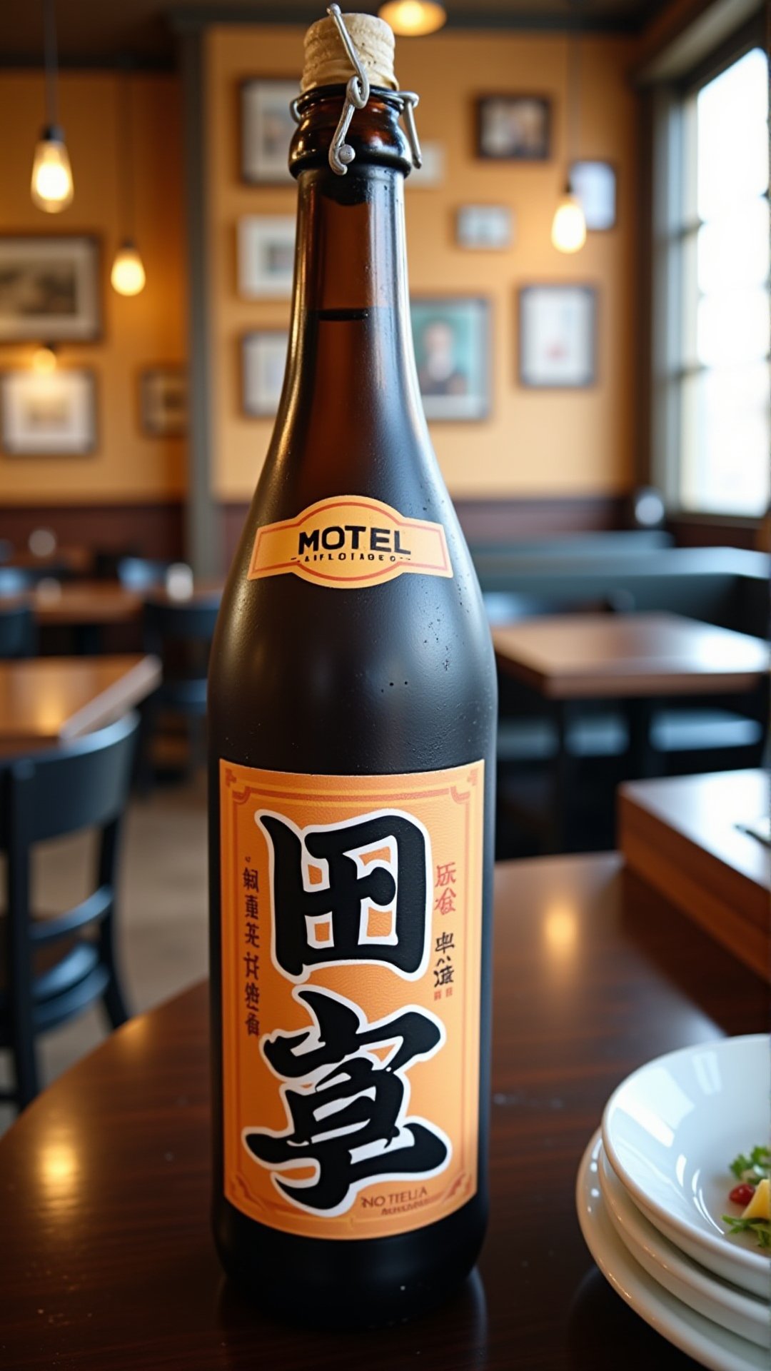 A professional photo of Sake in a motel location.