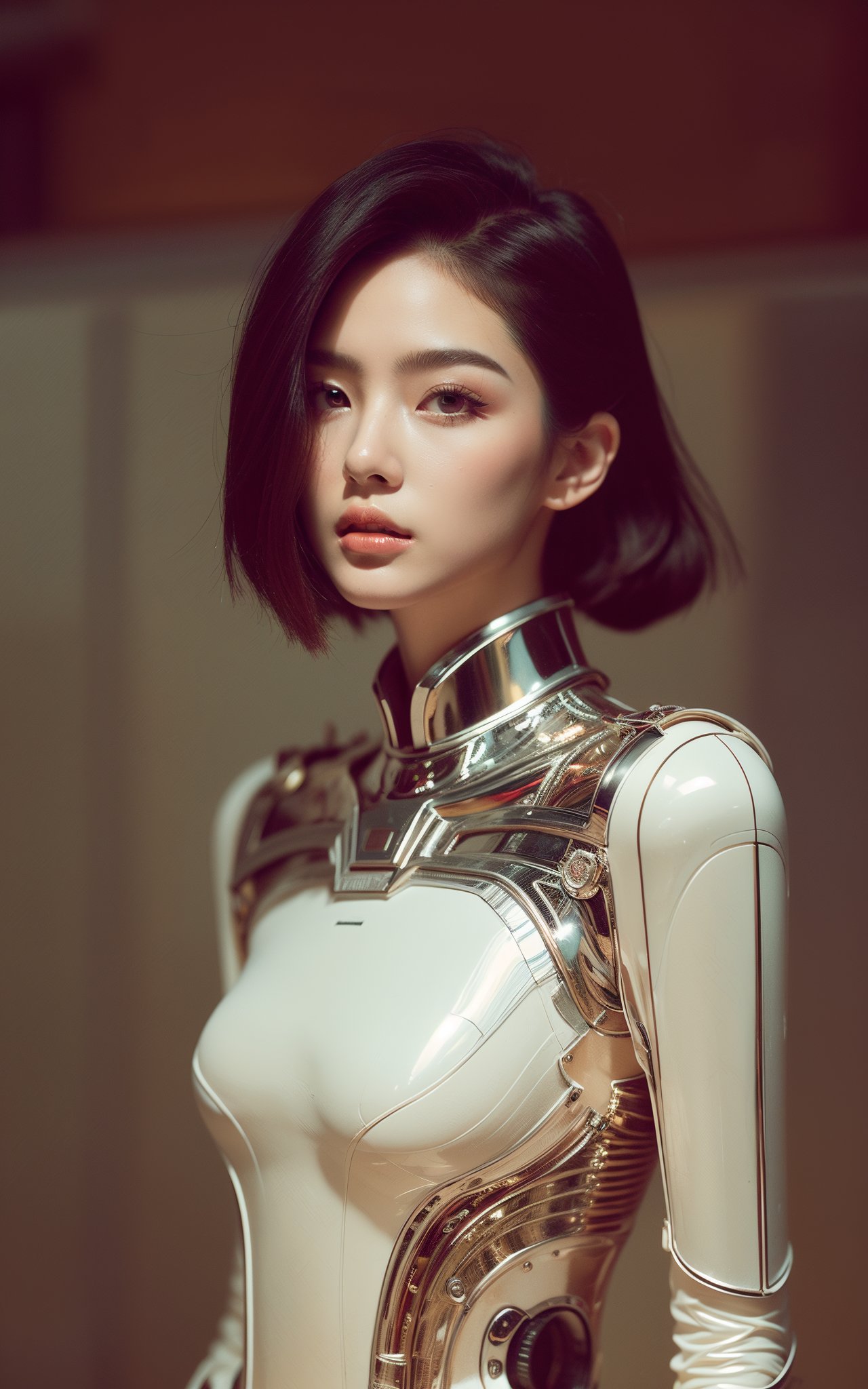 cover art,(masterpiece, top quality, best quality, official art, beautiful and aesthetic:1.2),surreal sci-fi style,a girl,clear outline,simulated film photo,