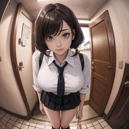 CONCEPT_pov_peephole_ownwaifu,1girl, peephole, pov, looking at viewer, facing viewer, leaning forward, fisheye, solo, <lora:CONCEPT_pov_peephole_ownwaifu:0.7> ,((masterpiece)),((best quality)),(highres, absurdres), 