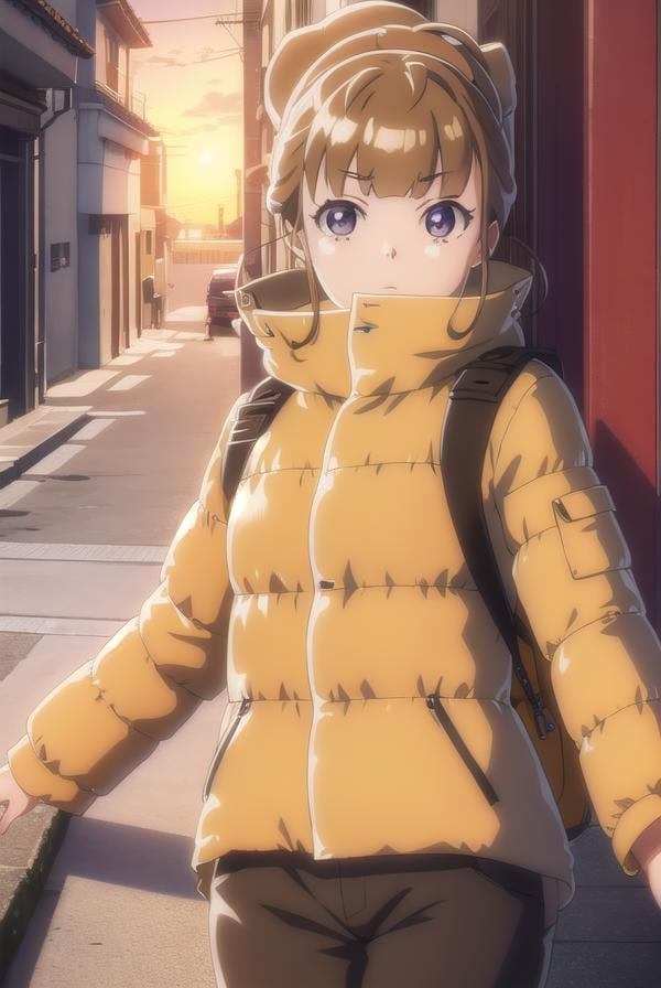 hinatamiyake, <lora:hinata miyake s1-lora-nochekaiser:1>,hinata miyake, short hair, brown hair, (brown eyes:1.5),BREAK jacket, helmet, orange jacket, orange helmet,BREAK outdoors, snow, ice, snowflake,BREAK looking at viewer,BREAK <lyco:GoodHands-beta2:1>, (masterpiece:1.2), best quality, high resolution, unity 8k wallpaper, (illustration:0.8), (beautiful detailed eyes:1.6), extremely detailed face, perfect lighting, extremely detailed CG, (perfect hands, perfect anatomy),