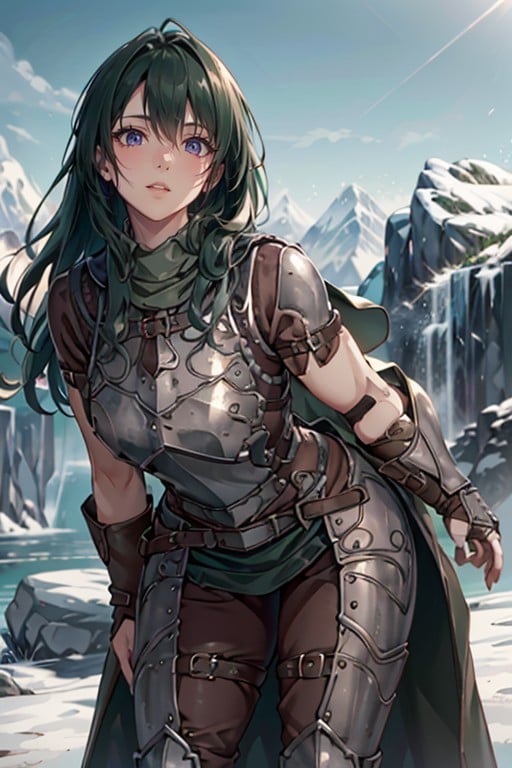 <lora:HXarmour_080:0.9>,mountain,Leaning forward,, hxarmour,1girl,(dark green armour:1.3),, ultra-detailed,extremely delicate and beautiful,(by exquisite colors block),masterpiece,best quality,unreal engine 5 rendering,movie light,movie lens,movie special effects,detailed details,HDR,UHD,8K,CG wallpaper,