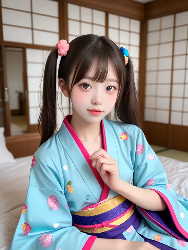 ((score_9, realistic)), ((face focus)), ((fair skin)), ((skinny)), 1girl, on side up, cute, idol, jpop, kpop, belle, pretty, petite, kimono, wide sleeves, indoors, <lora:ADetailerNetidolFace_pony:0.5>,