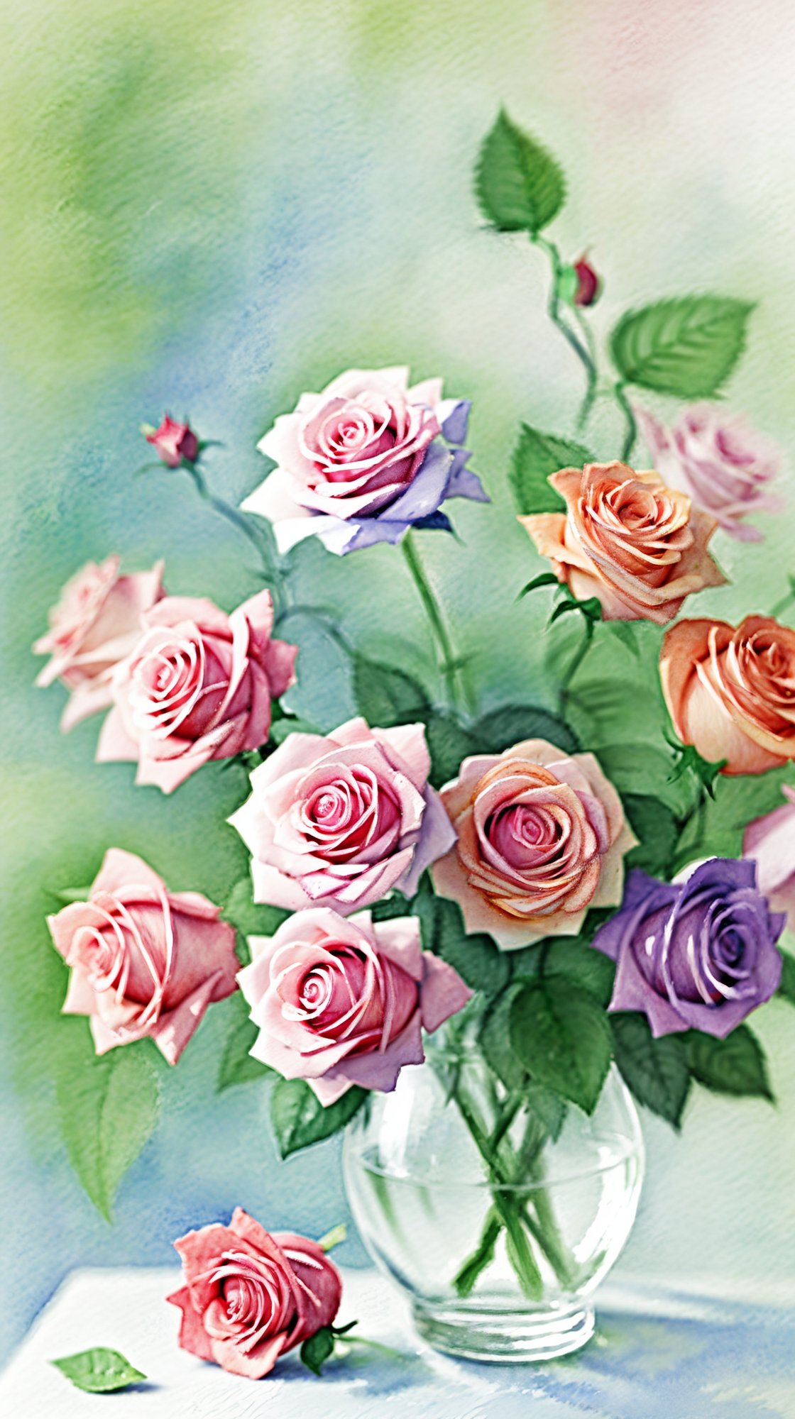 scenery,watercolor painting,flower,pink rose,pink flower,no humans,rose,white background,((Monet style)),rim light,plant,still life,_parameters realistic,<lora:SHUICAI:1>,