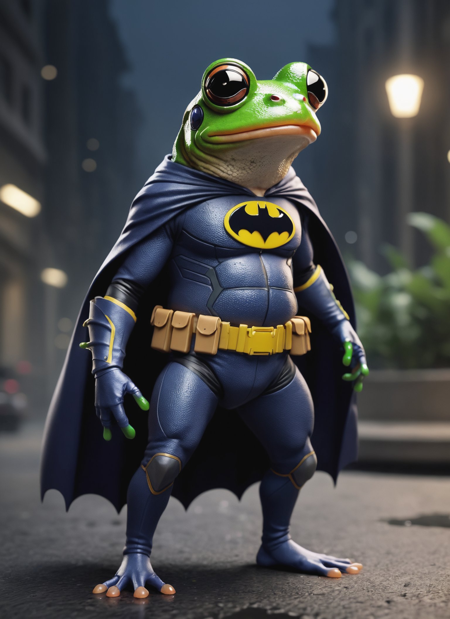 Coqui frog in batman uniform, 8k