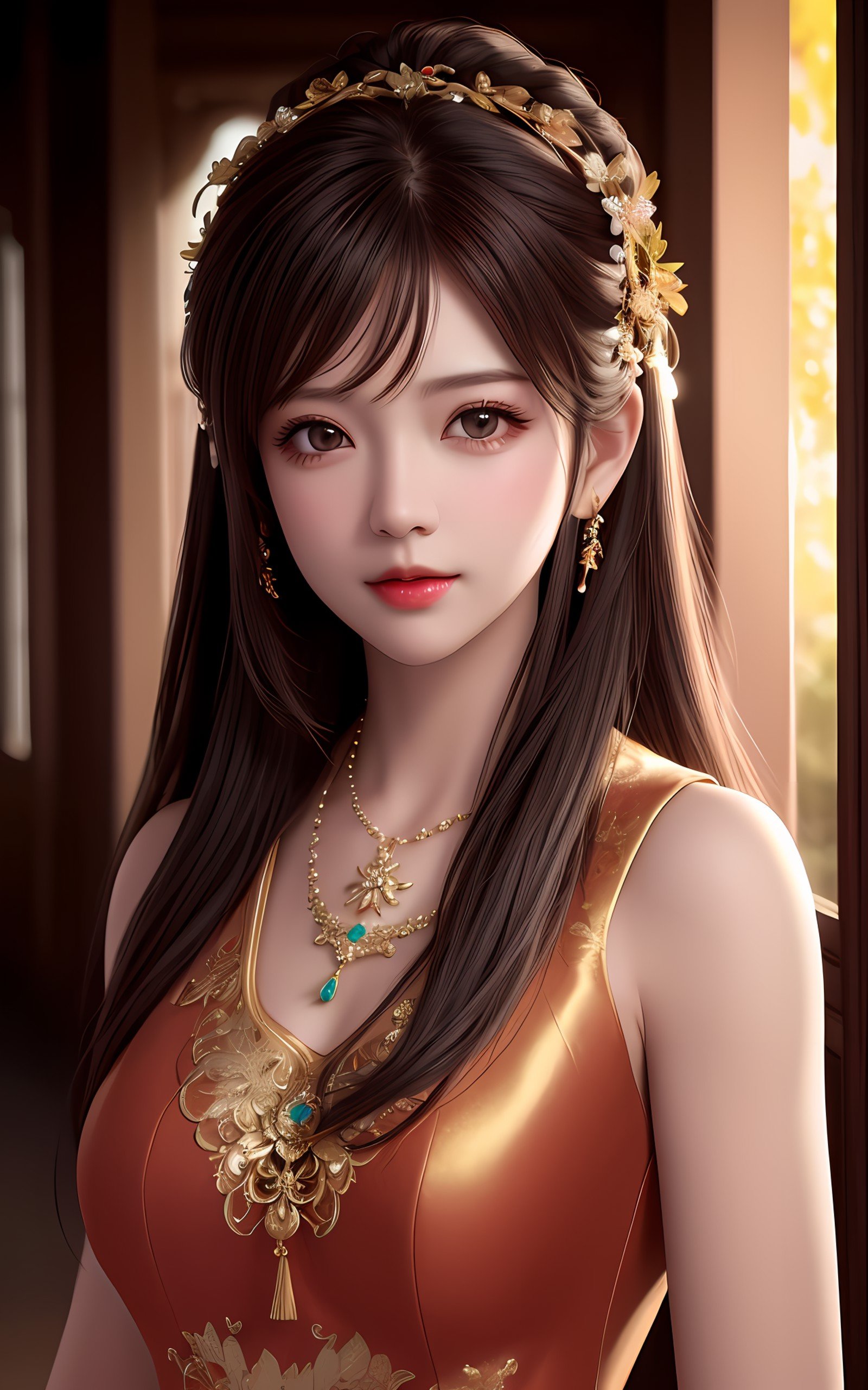 best quality, masterpiece, highres, 1girl,china dress,hair ornament,necklace, jewelry,Beautiful face,upon_body, tyndall effect,photorealistic, dark studio, rim lighting, two tone lighting,(high detailed skin:1.2), 8k uhd, dslr, soft lighting, high quality, volumetric lighting, candid, Photograph, high resolution, 4k, 8k, Bokeh