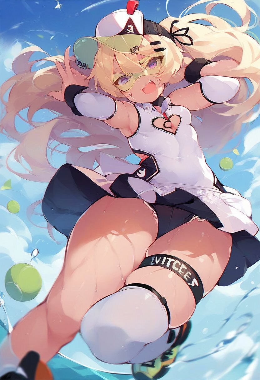 <lora:Bache_from_Azur_Lane:1> bache tenis version, score_9, score_8_up, score_7_up, score_6_up, score_5_up, score_4_up, hd, (ultra hd quality details), 8K, 2d illustration