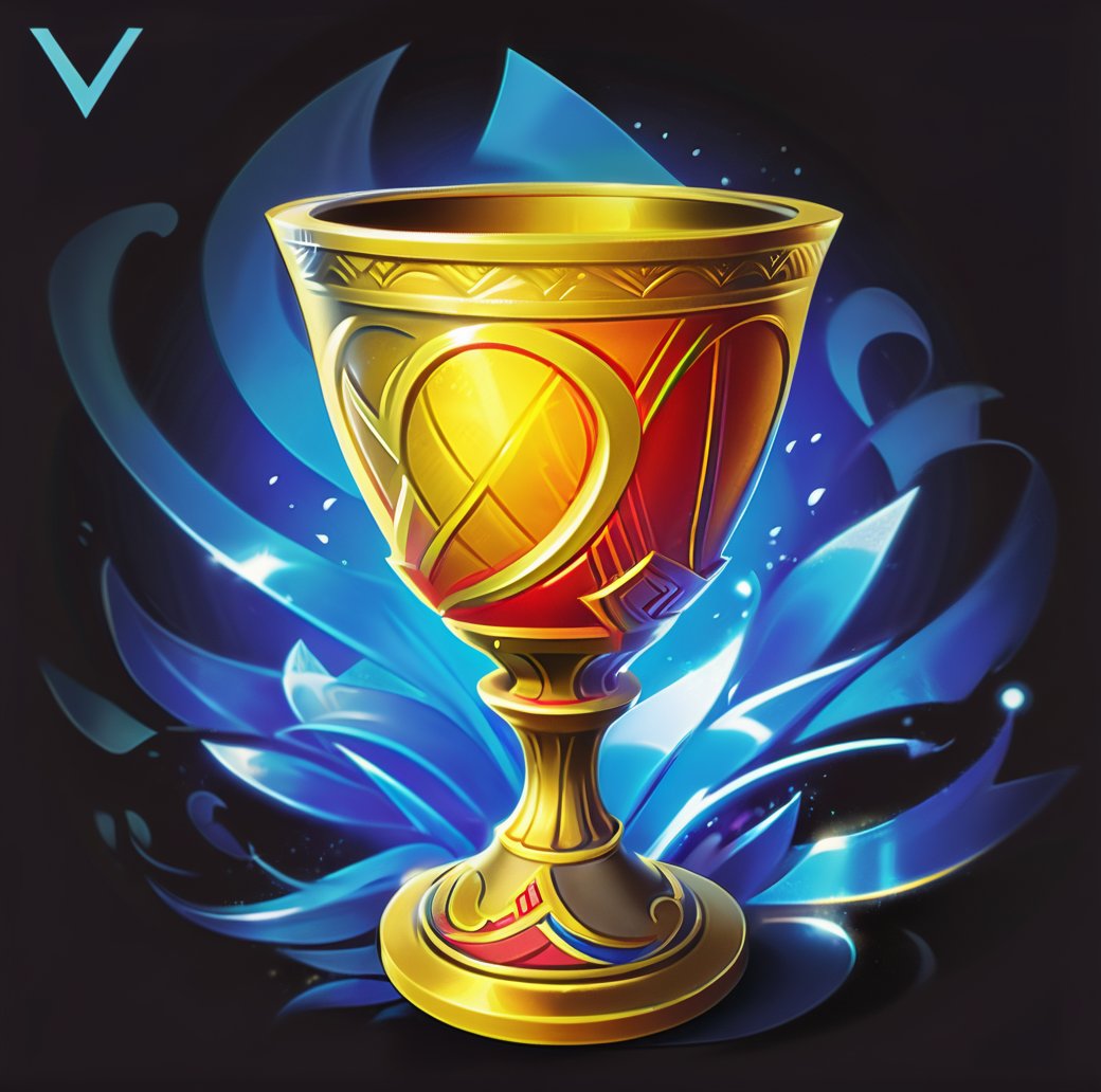 digital game illustration,trophy,golden,illustration,fantasy,glowing,liquid,ornate,intricate design,victory,achievement,success,digital art,high-resolution,warm colors,light effects,smooth texture,dark background,gradient,3d rendering,game asset,,<lora:游戏-000002:1>