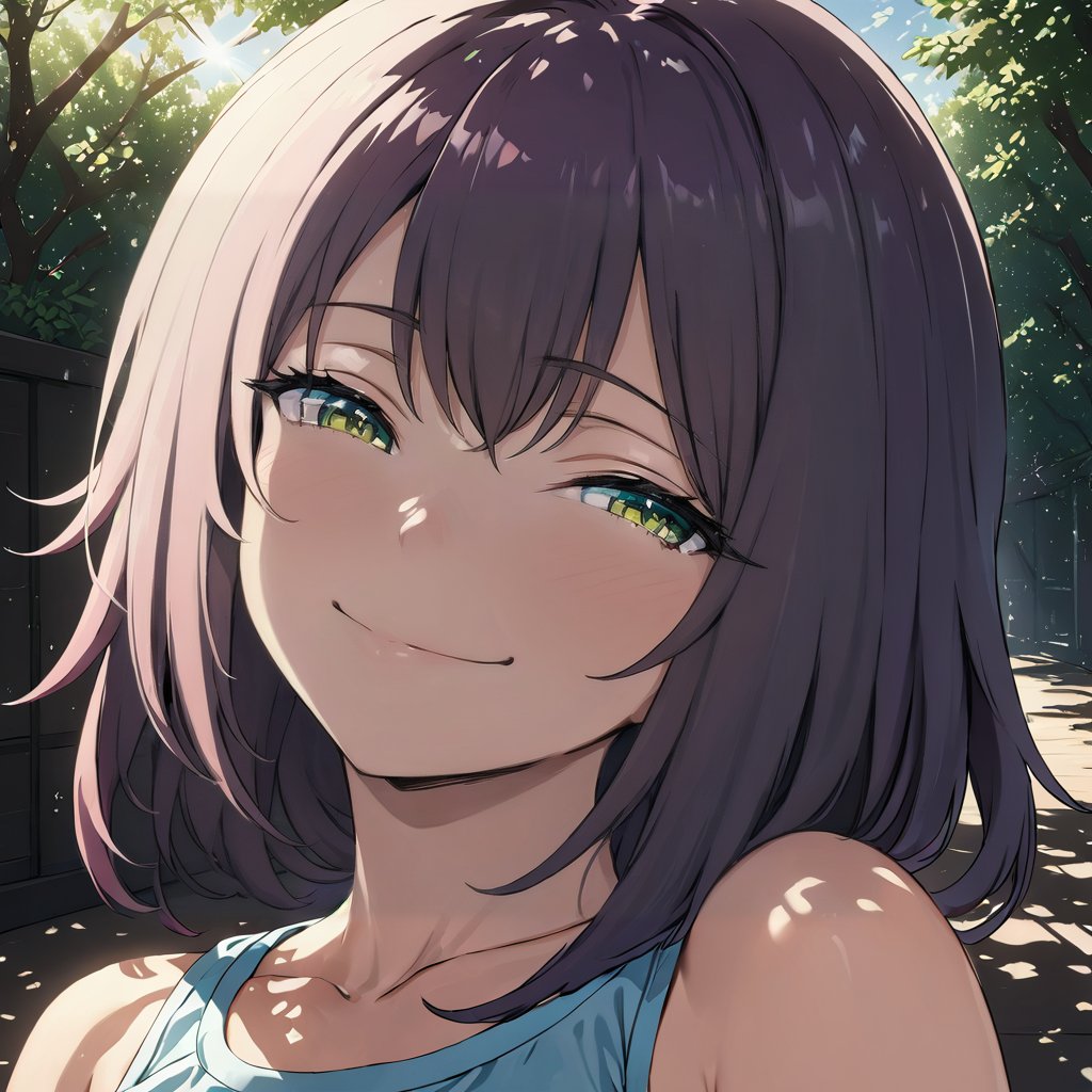 extremely detailed fine touch, natural light, sun light, light rays, dappled light, reflection, shadows, ray tracing, masterpiece, best quality, highly detailed,<lora:smug face meme(SDXL):0.8> smug, 1girl,