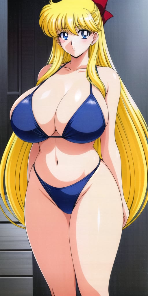 <lora:Aino_MinakoV4:0.7>, Aino_Minako, huge_breasts, standing, solo, bikini, masterpiece, best_quality, detailed_face, detailed_eyes, highres, beautiful, detailed, absurdres,