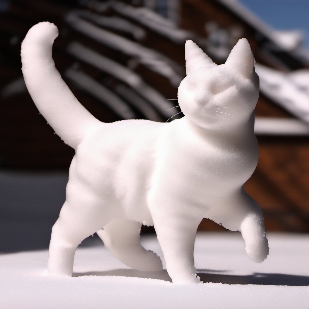 <lora:aether_snow_test_2_231219_SDXL_LoRA_1e-6_128_dim_70_epochs_epoch_65:1> full-body photo of a cat made of snow running