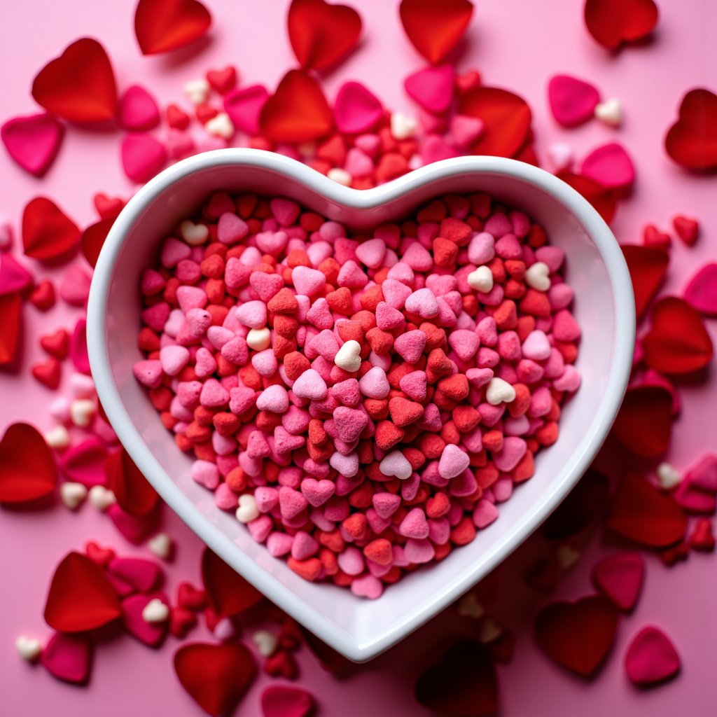 there is a heart shaped bowl filled with pink sprinkles,behance. polished,heart effects,falling hearts,falling red petals,romanticist,falling in love,heart,several hearts,bokeh photography,hearts symbol,falling flower petals,magic heart,anatomically correct heart,red gems scattered **** dust,rose petals,istock,stream of love and happiness,romantic simple path traced,(heart),hearts,many hearts,bokeh photograph,love is begin of all,istockphoto,pinterest and shutterstock,photo of,an epic love affair with doubt,bokeh color background,falling petals,bokeh. brian spilner,tiny crimson petals falling,on a canva,