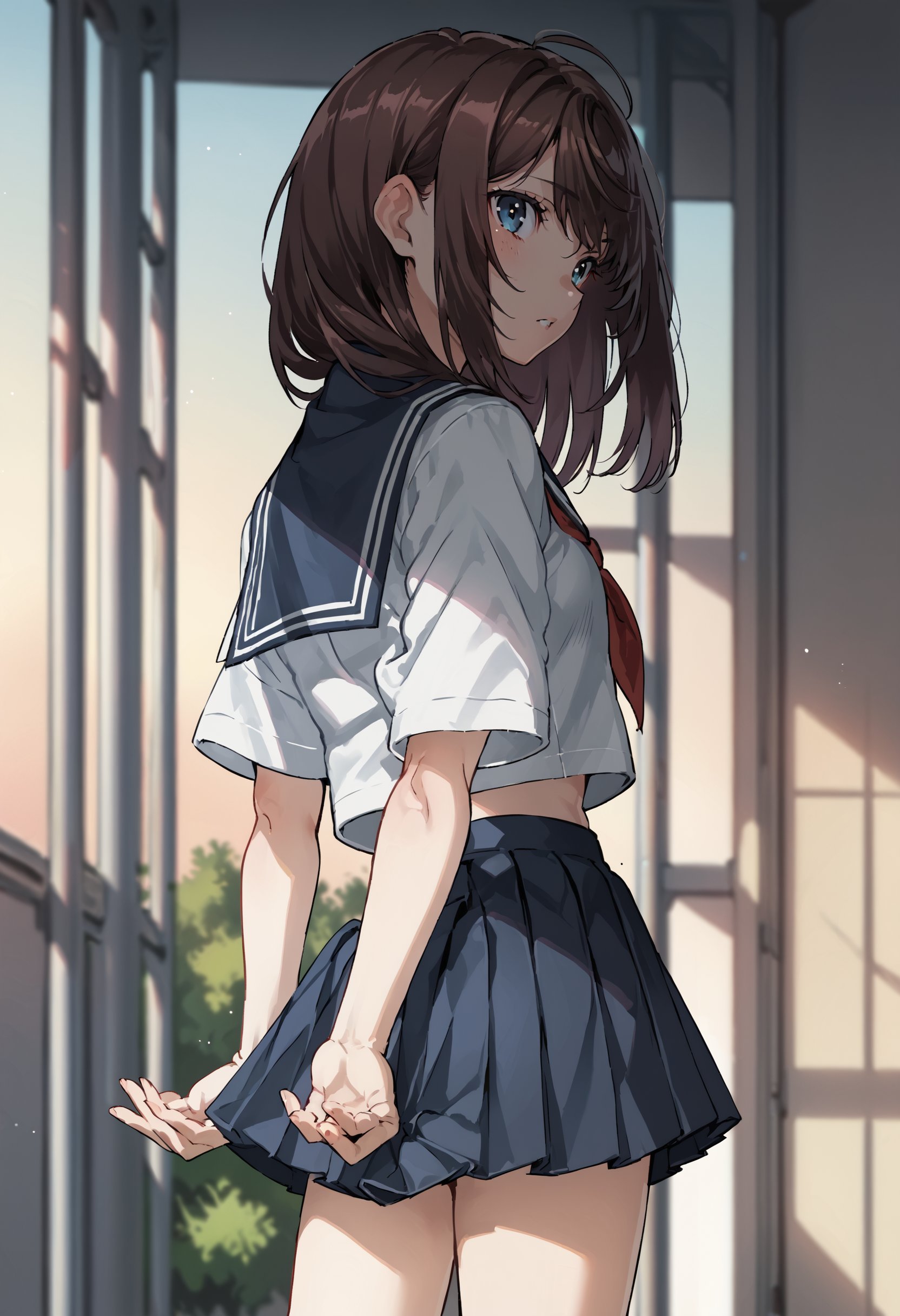 score_9_up score_8_up score_7_up, 1girl, serafuku, school uniform, pleated skirt<lora:style_yoneyama_mai_12A:1>