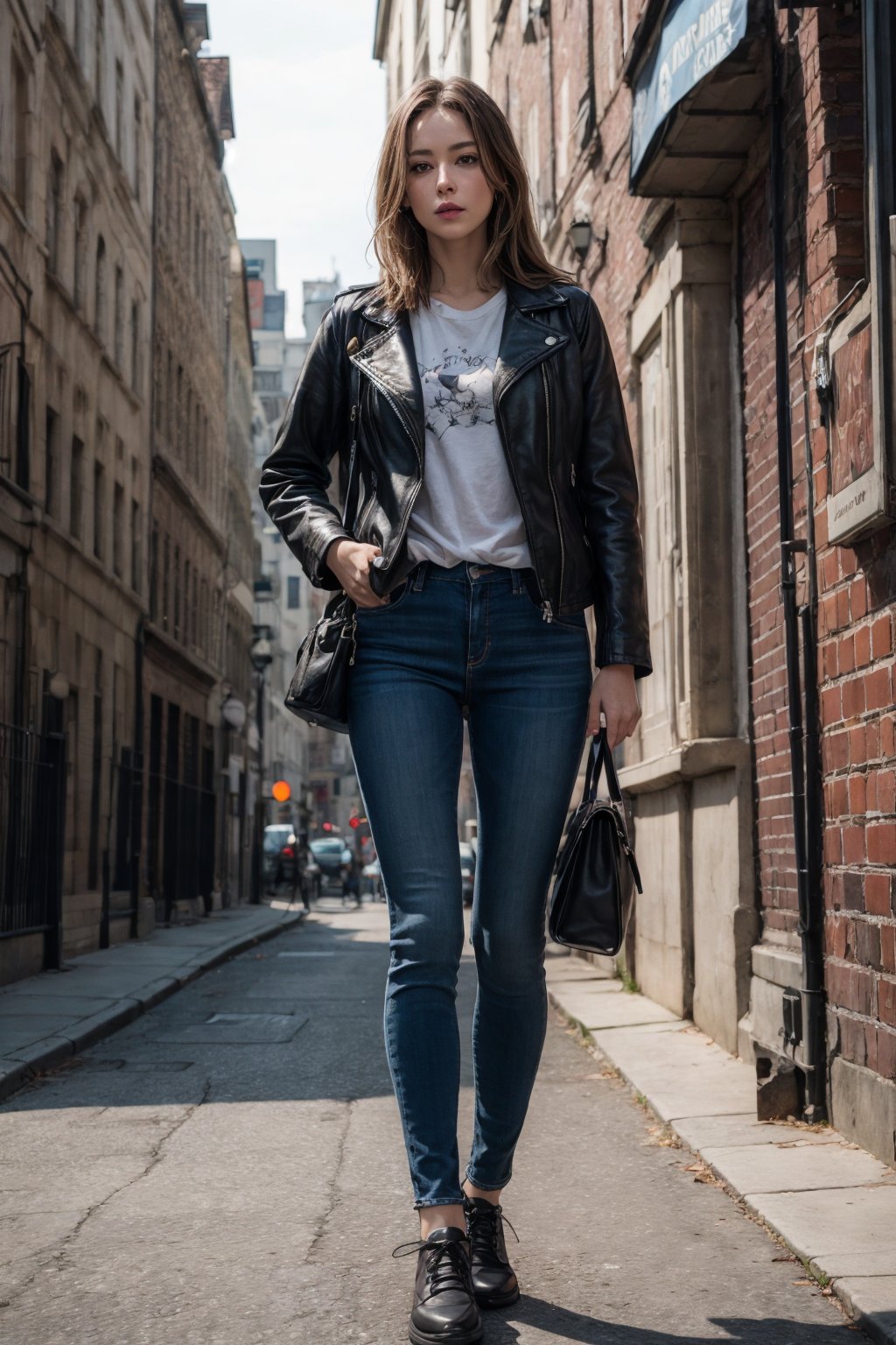 ltra-realistic 8k CG,masterpiece,best quality,(photorealistic:1.4),HDR,absurdres,Professional,RAW photo,1girl,Leather - Durable and used for jackets,shoes,and accessories,<lora:more_details:0.3>,