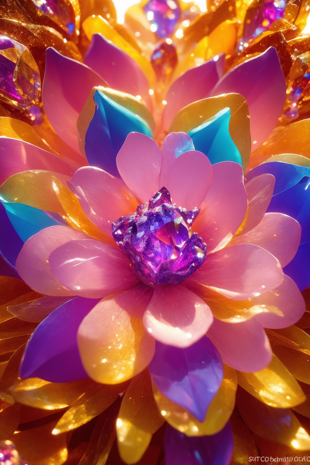 (((photographic, photo, photogenic))), extremely high quality high detail RAW color photo, crystal flower, intricate crystal patterns, translucent petals, prismatic light refraction, sharp, precise edges, detailed textures, luminous glow, 