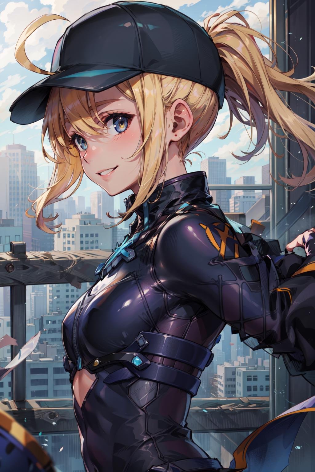 masterpiece,best quality,mhx,1girl,ahoge,fin_asc,light smile,perfect hands,from side,<lyco:CHAR-FGO-Mysterious Heroine X and XX_v4-hmphurgh:0.6>,