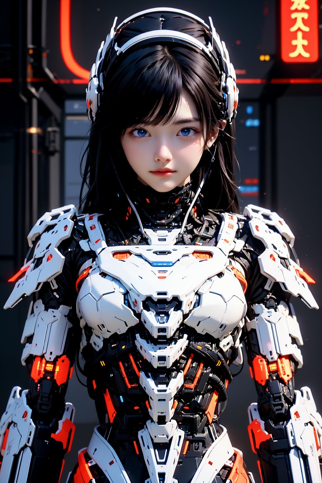 <lora:AgainRealistic_v2.0:1>,AgainRealistic_v2.0, 1girl, solo, robot, mecha, sheathed, cable, upper body, glowing, cyborg, cyberpunk, 