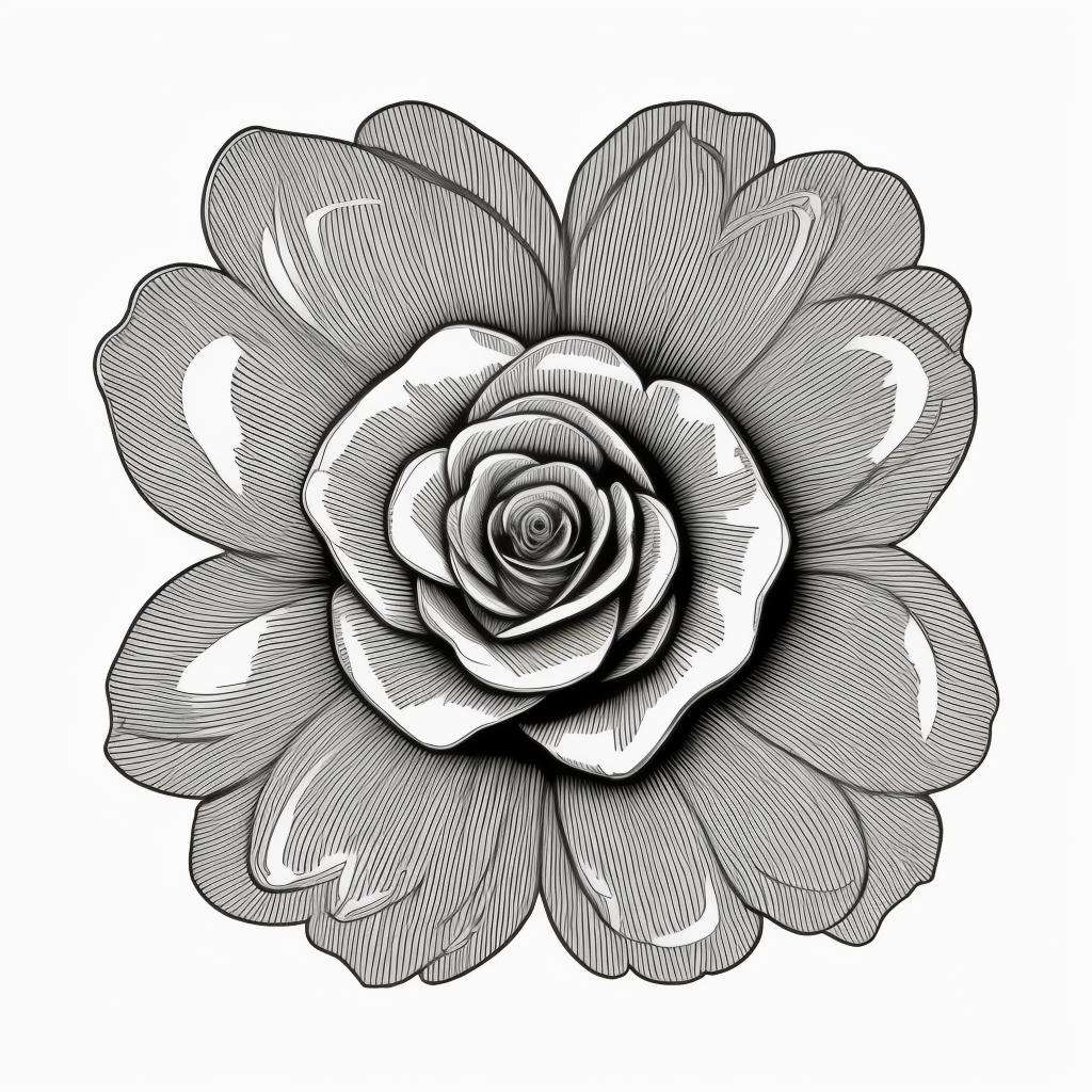 a rose has been drawn on a white background, in the style of intricate pen illustrator,  illustrations, strong use of negative space，monochrome, blank, masterpiece, highest quality, very detailed, 8K,<lora:BANHUA:0.25>Steps: 30, Sampler: DPM++ 2M Karras Test, CFG scale: 7, Seed: 3020295865, Size: 512x512, Model hash: c5e10b1c60, Model: www, Denoising strength: 0.45, Clip skip: 2, Hires upscale: 2, Hires steps: 5, Hires upscaler: 4x-UltraSharp