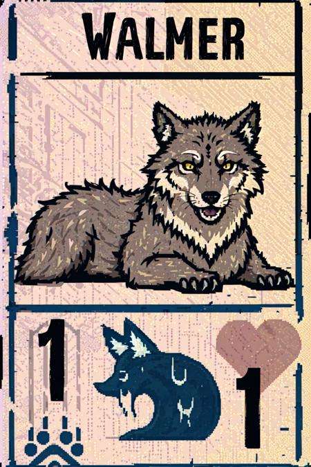 masterpiece, best quality, card,monochrome, <lora:Card-000016:0.6>, animals, <lora:Pokemon:0.6>english text,wolf,slime,tentacles