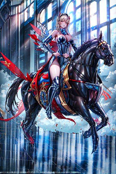 masterpiece, best quality,1girl, horse,horseback riding, riding,knight,<lora:Horse:0.6>,upper body,mecha, <lora:PAS:1>,spreadlegs