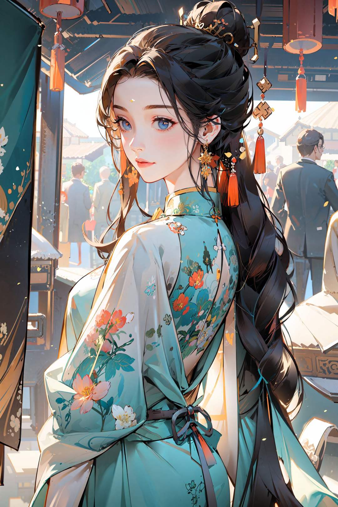 ,(Masterpiece:1.2, high quality), (pixiv:1.4),Gongbi painting of the Song Dynasty<lora:Chinese style_20230607154437-000017:0.8>