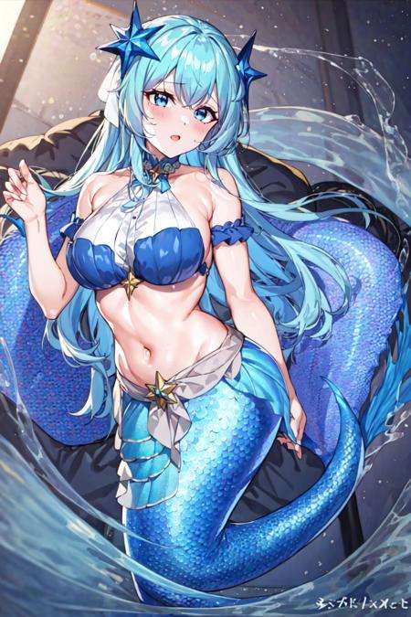 masterpiece, best quality, 1girl, mermaid <lora:Mermaid:1>