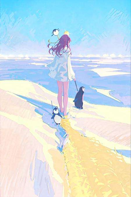 masterpiece, best quality, girl, <lora:Healing:1>,sun,desert