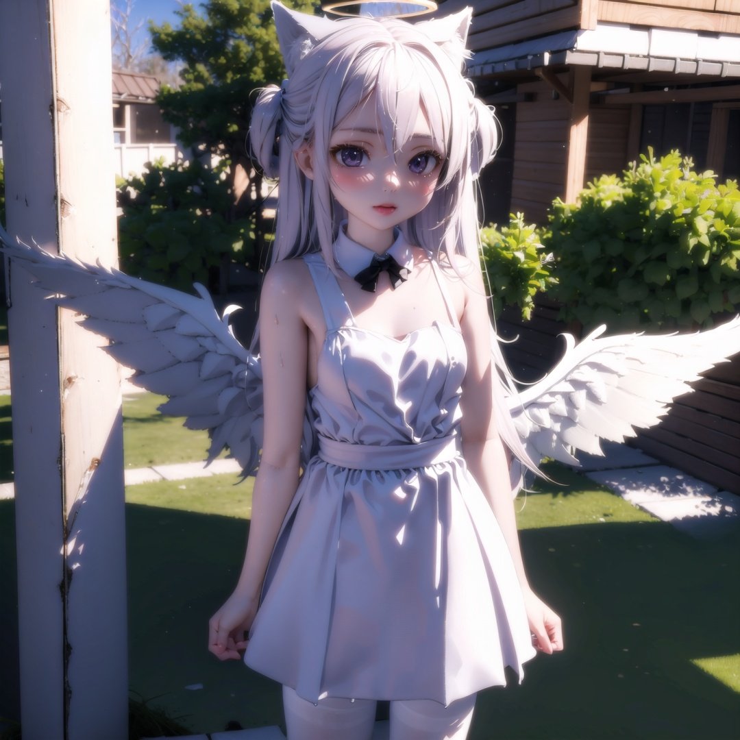 ((3D modeling)), ((photos)), ((real world))
masterpiece,best quality,loli,White Pantyhose, fox girl,blush,halo,two wings,petety,1girl, white hair,wet through,1 girl((3D modeling)), ((photos)), ((real world))

,1 girl