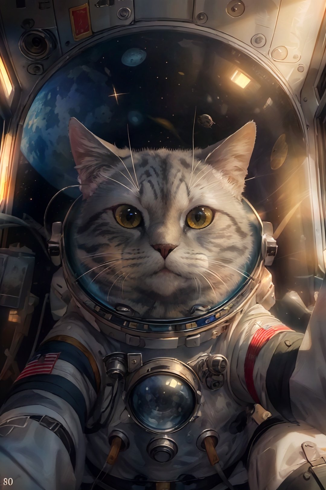 ((best quality)),((masterpiece)),(detailed),(realistic:1.4),ultra high res,Highly detailed,(raw photo:1.2),(photorealistic:1.4),Exceptional detail,dramatic lighting,highres,8k,absurdres,1cat,meloncat,((space helmet)),astronaut,flying cat,universe,aliens,alien space ship,spaceship light on cat,hand POV,earth,animal focus,animal,no humans,realistic,looking at viewer,
