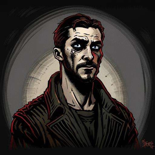 illustration of ohwx man sad, darkest dungeon style <lora:Ryan_gosling_no_classimg:1>