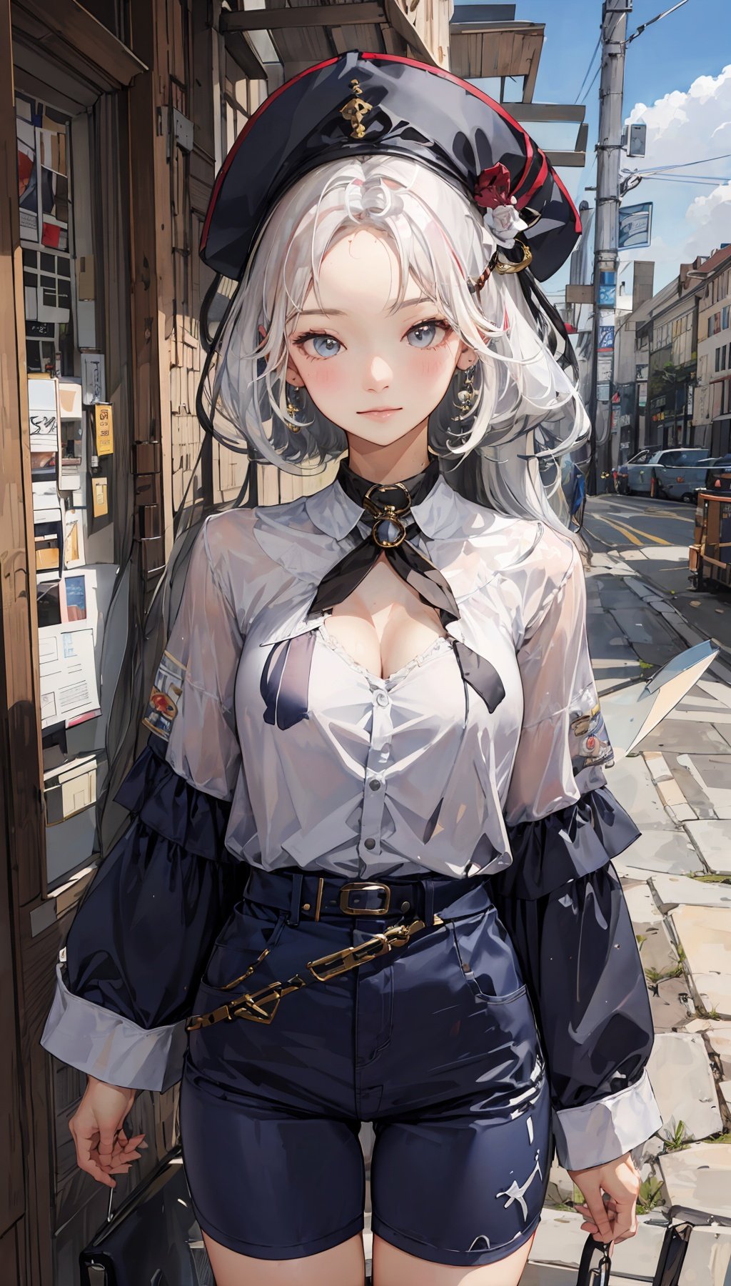 moyou,1girl,White hair,